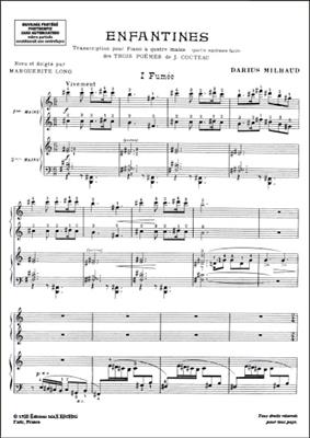 Darius Milhaud: Enfantines: Piano Quatre Mains
