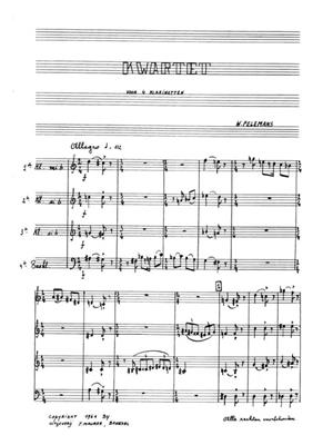 Willem Pelemans: Kwartet No 1: Clarinettes (Ensemble)
