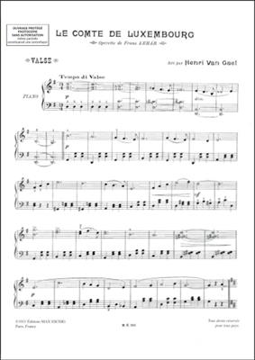 Franz Lehár: Valse: Solo de Piano