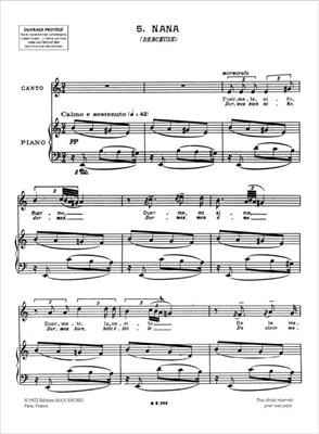 Manuel de Falla: Siete Canciones Populares Espanolas N 5: Nana: Chant et Piano