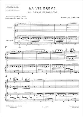 Manuel de Falla: Vie Breve: Danse Espagnole N 1: Piano Quatre Mains