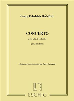 Georg Friedrich Händel: Concerto Pour Alto Parts Flutes 1 Et 2: Orchestre et Solo