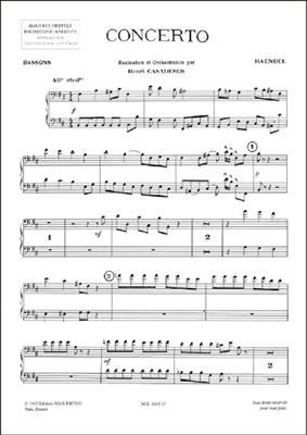 Georg Friedrich Händel: Concerto Pour Alto Part De Bassons 1 Et 2: Orchestre et Solo