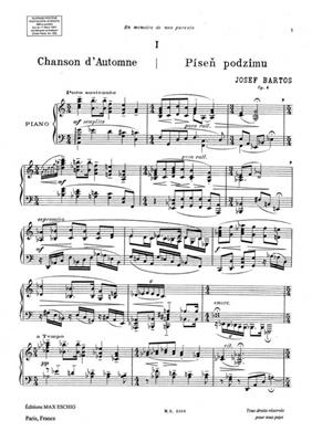 Frantisek Bartos: Journee D'Automne (Podzimni Dny) (1925): Solo de Piano