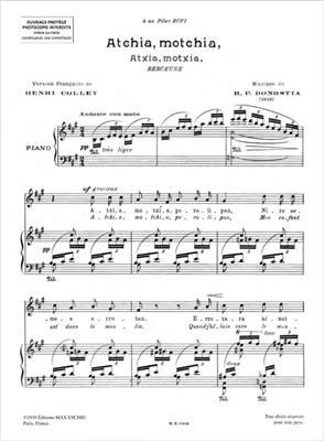 José Antonio Donostia: 3 Chants Basques Cht-Piano: Chant et Piano