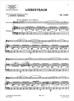 Franz Liszt: Liebestraum: Violoncelle et Accomp.
