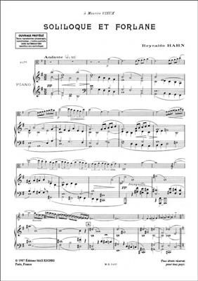 Reynaldo Hahn: Soliloque - Alto + Piano: Alto et Accomp.
