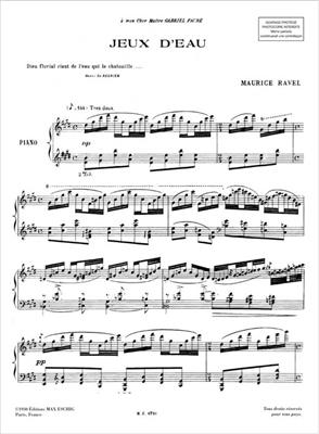 Maurice Ravel: Jeux D'eau: Solo de Piano
