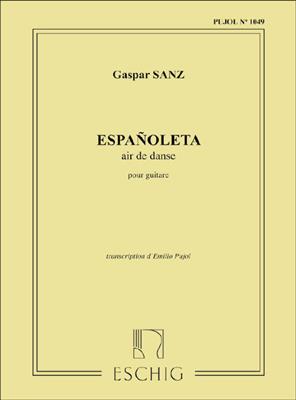 Gaspar Sanz: Espanoleta (Pujol 1049) Guitare: Solo pour Guitare