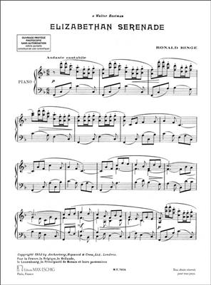 Roland Binge: Elizabeth Serenade: Solo de Piano
