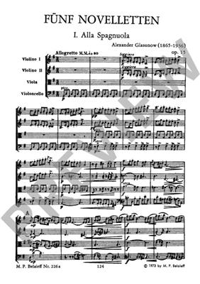 Alexander Glazunov: Fünf Novelletten op. 15: Quatuor à Cordes