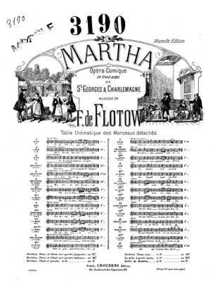 Friedrich von Flotow: Air No.14 Martha: Chant et Piano