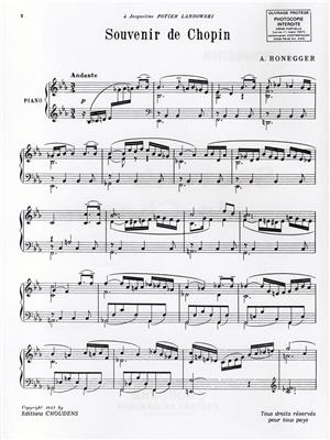 Arthur Honegger: Souvenir de Chopin: Solo de Piano