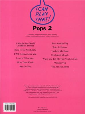 I Can Play That! Pops 2: Mélodie, Paroles et Accords