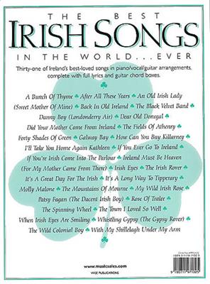 The Best Irish Songs In the World...Ever: Piano, Voix & Guitare