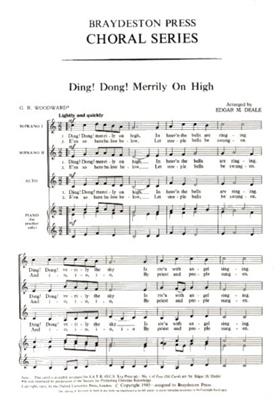 Ding Dong! Merrily On High: (Arr. Edgar M. Deale): Voix Hautes et Accomp.