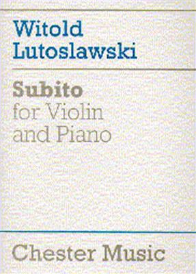 Witold Lutoslawski: Subito: Violon et Accomp.