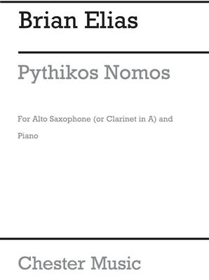 Brian Elias: Pythikos Nomos For Alto Sax And Piano: Saxophone Alto et Accomp.