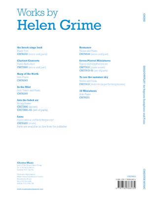 Helen Grime: Helen Grime: Shadowplay: Saxophone Soprano et Accomp.