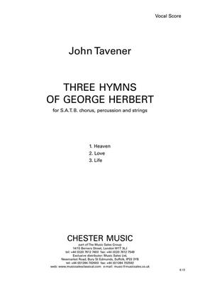 John Tavener: Three Hymns Of George Herbert: Chœur Mixte et Piano/Orgue