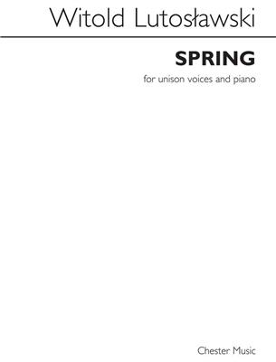 Witold Lutosawski: Spring: (Arr. Richard Steinitz): Chant et Piano