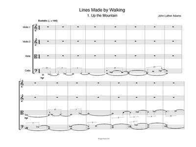 John Luther Adams: Lines Made by Walking: Quatuor à Cordes