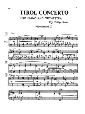 Philip Glass: Tirol Concerto: Solo de Piano