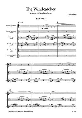 Philip Glass: The Windcatcher: Saxophones (Ensemble)