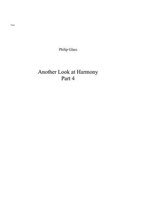 Philip Glass: Another Look at Harmony - Part 4: Chœur Mixte et Accomp.