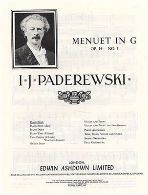 Ignacy Jan Paderewski: Menuet In G Op. 14 No. 1: Solo de Piano