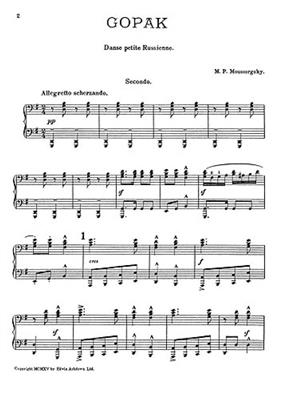 Modest Mussorgsky: Gopak: Duo pour Pianos