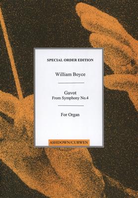 William Boyce: Gavot From Symphony No. 4: (Arr. Patrick Williams): Orgue