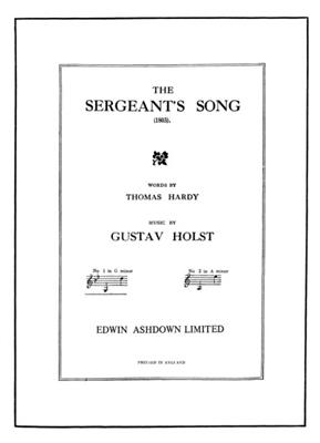 Gustav Holst: The Sergeant's Song Op.15 No.3: Chant et Piano