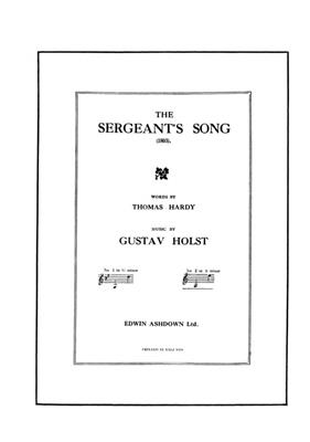 Gustav Holst: The Sergeant's Song Op.15 No.3: Chant et Piano