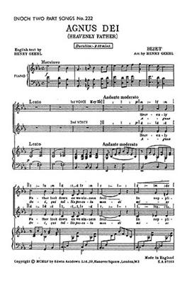 Georges Bizet: Agnus Dei: (Arr. Henry Geehl): Voix Hautes et Piano/Orgue