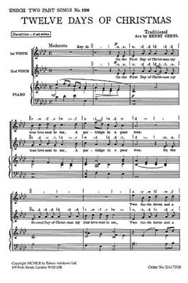 Twelve Days Of Christmas: Voix Hautes et Piano/Orgue
