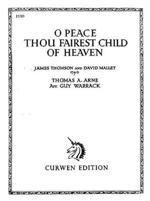 Thomas Augustine Arne: O Peace Thou Fairest Child Of Heaven: Chant et Piano