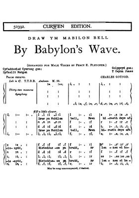 Charles Gounod: By Babylons Wave: (Arr. Percy E. Fletcher): Voix Basses et Piano/Orgue