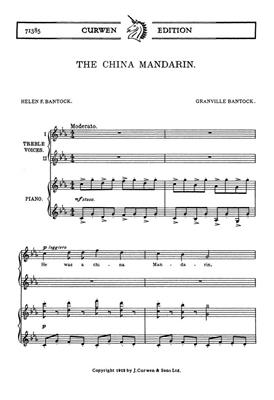 Granville Bantock: The China Mandarin: Chant et Piano