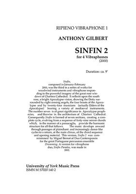 Anthony Gilbert: Sinfin 2: Percussion (Ensemble)