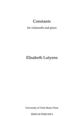 Elisabeth Lutyens: Constants Op.110: Violoncelle et Accomp.