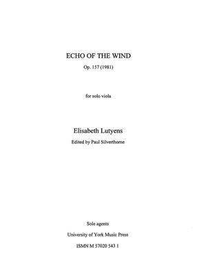 Echo Of The Wind Op.157: Solo pour Alto