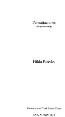 Hilda Paredes: Permutaciones: Solo pour Violons