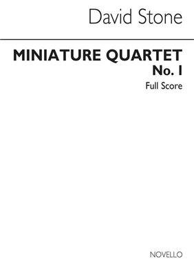 David Stone: Miniature Quartet No.1 Score: Cordes (Ensemble)