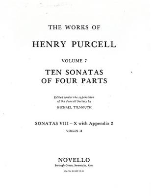 Henry Purcell: Ten Sonatas Of Four Parts Violin 2 (VIII-X): Solo pour Violons