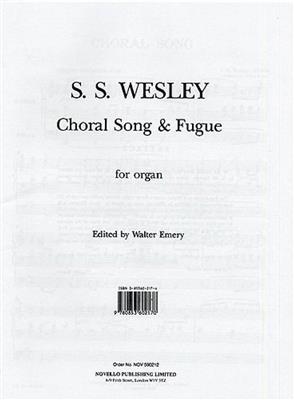 Samuel Wesley: Choral Song And Fugue: Orgue