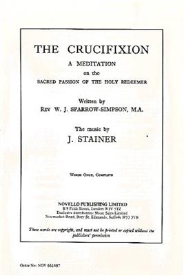 Sir John Stainer: Crucifixion (Words only) (Set Of 50): Chœur Mixte et Accomp.