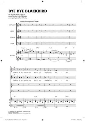 Mort Dixon: Bye Bye Blackbird -: (Arr. Jonathan Wikeley): Chœur Mixte et Piano/Orgue