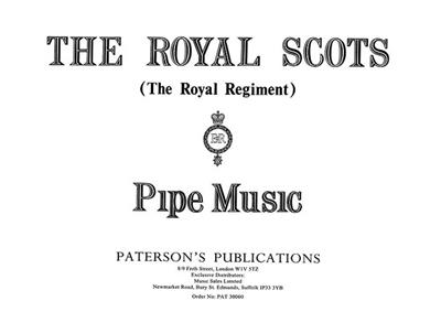 The Royal Scots (The Royal Regiment) Pipe Music: Autres Bois
