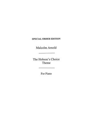 Malcolm Arnold: The Hobson's Choice Theme For Piano: (Arr. Tony Fones): Solo de Piano